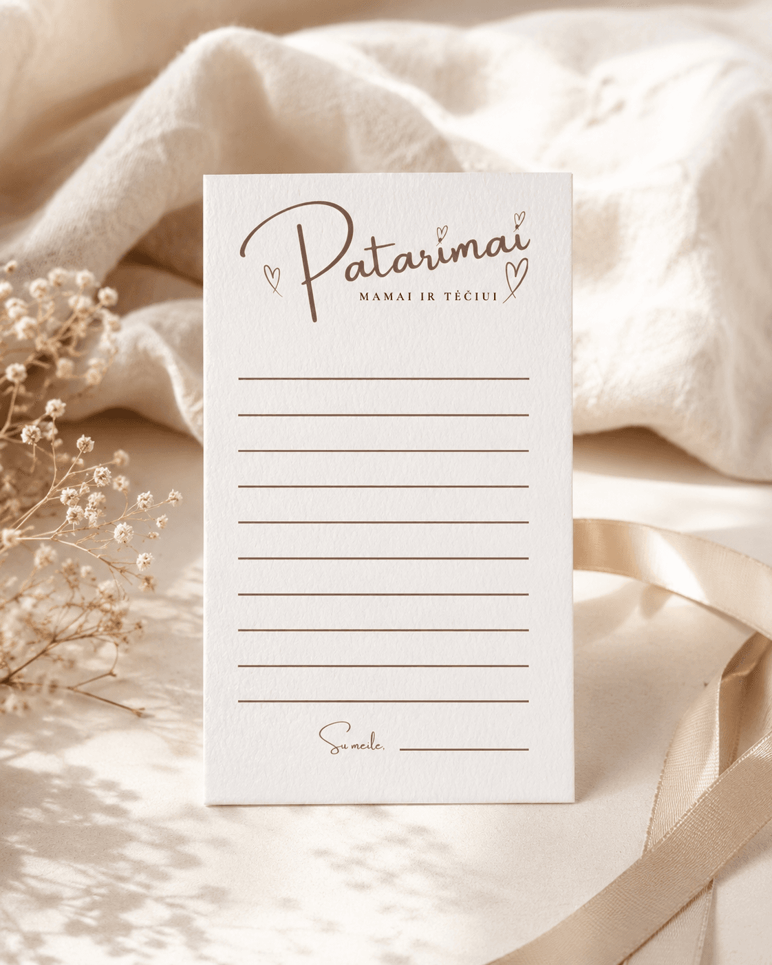 „Patarimai mamai ir tėčiui“ | Baby Shower kortelė | PDF | Meškučių tema
